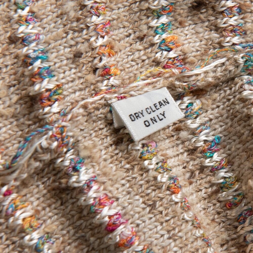 Vintage St. John Cardigan 1980s Sweater Saks Fifth Avenue Knit Multicolor Tan XS - Picture 4 of 6